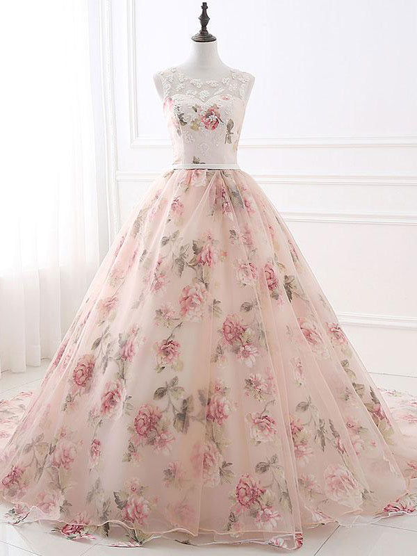 Chic Ball Gowns Prom Dresses Long Pearl ...